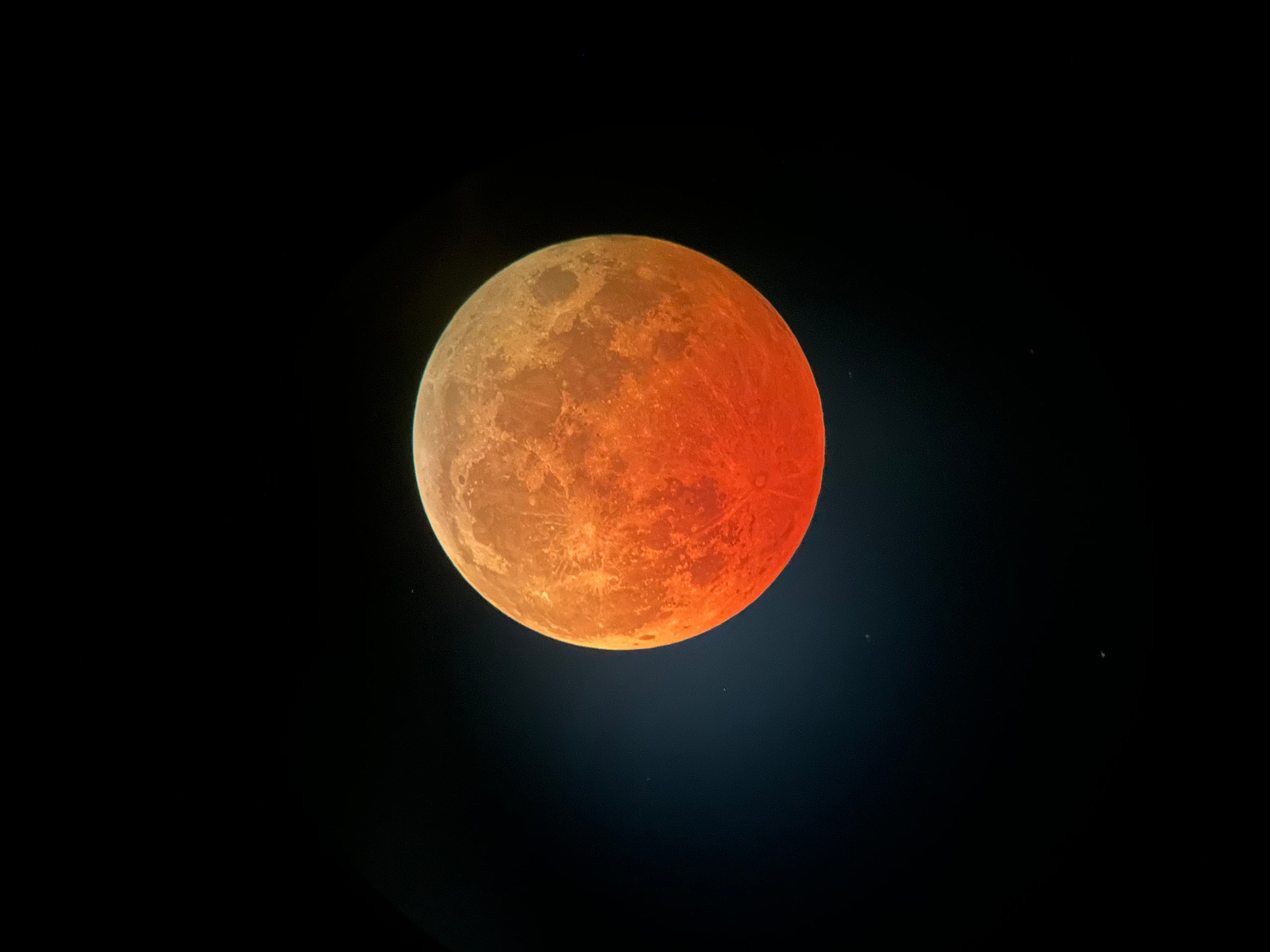 Blood moon through the lens.