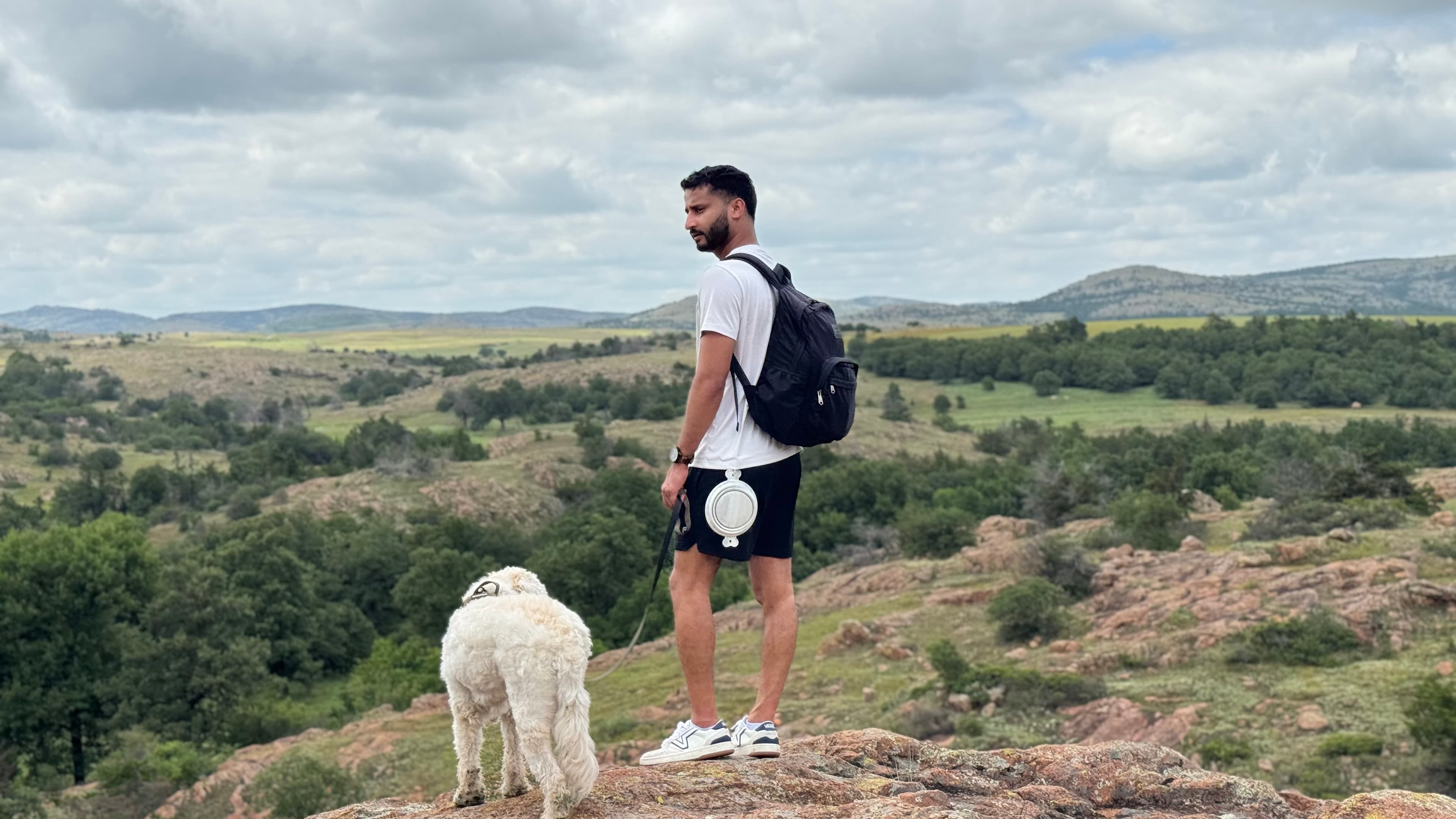 Trail overlook with Marcus.